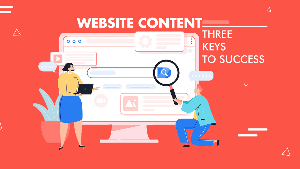 Website content, three keys to success